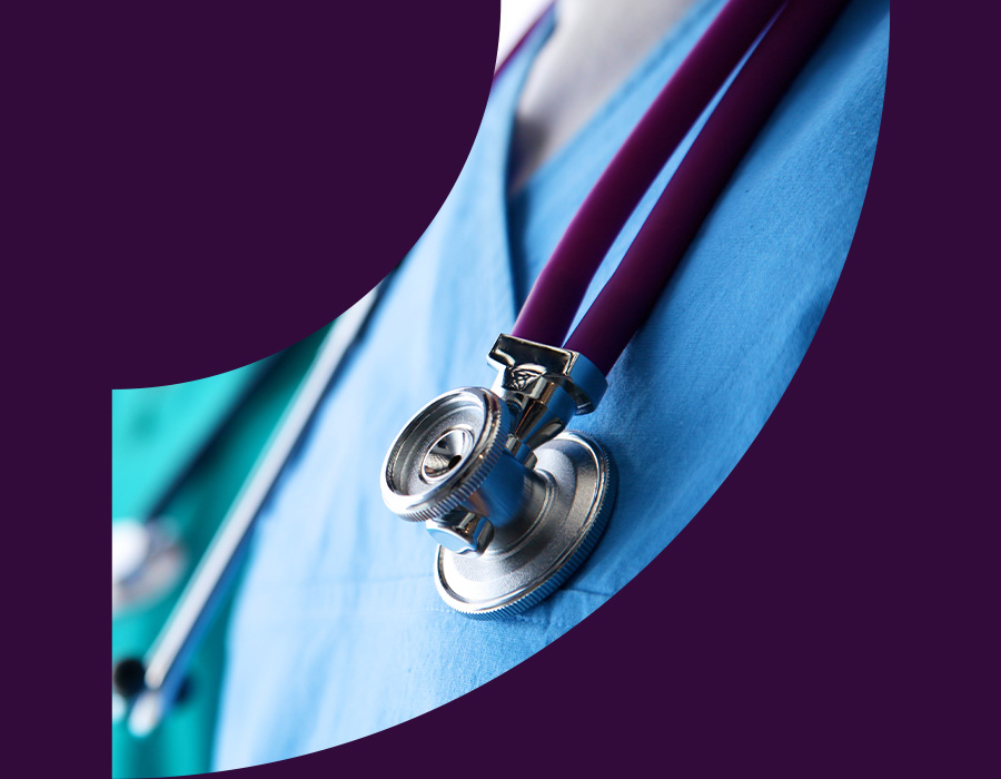 Medical professional with a stethoscope