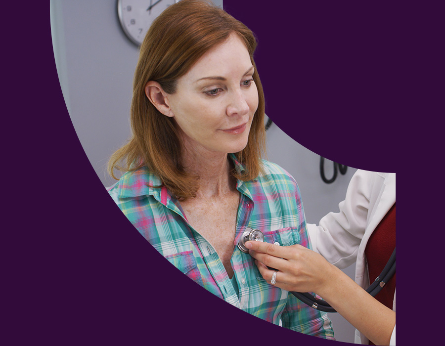 Patient being examined by doctor